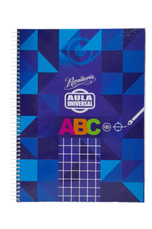 Cuaderno 21x27 con Espiral ABC Rivadavia AULA UNIVERSAL CUADRICULADO 60H. T/Dura Azul