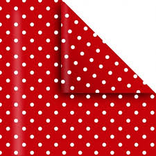 Papel p/Forrar Rojo con Lunares