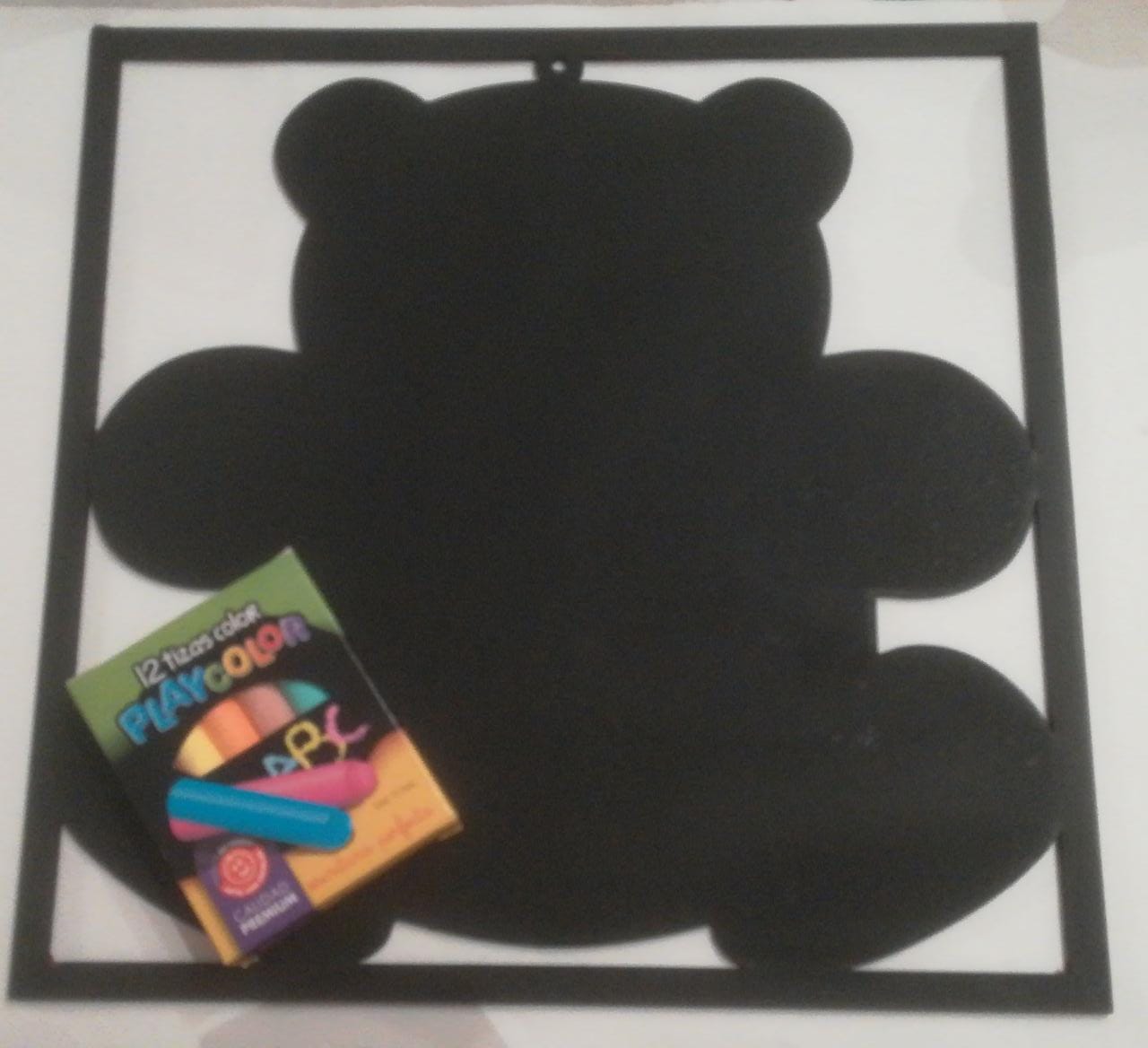 Pizarra decorativa Cromi 30x30cm + Tiza color Playcolor x 12u.