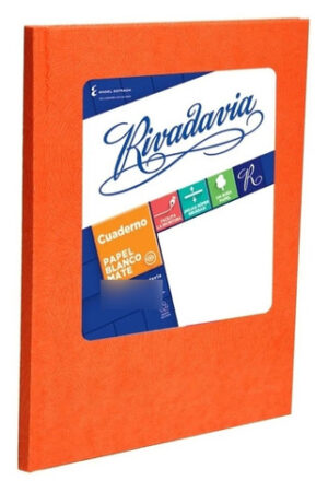Alternative view of Cuaderno 16x21 Rivadavia T/Dura Rayado 50H. Naranja