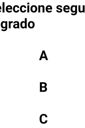 Indique el grado: A, B ó C