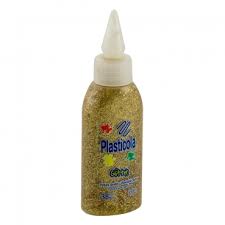 Adhesivo Plasticola con Brillos 40grs. Dorada