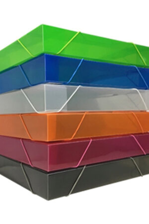 Caja con elastico A4 Plastica c/lomo 4.5cm