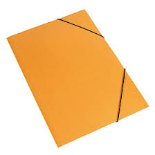 Carpeta 3 solapas c/elastico Nro 5 Oficio Naranja