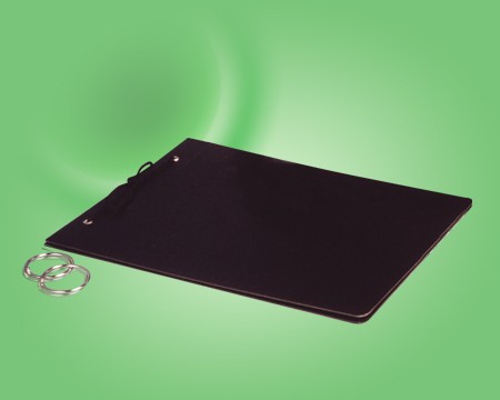 Carpeta 2 tapas Nro 3 Fibra negra + 2 aros