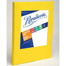 Cuaderno 16x21 Rivadavia T/Dura Rayado 50H. Amarillo