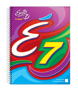 Cuaderno 21x27 con Espiral Exito E7 T/Dura Rayado 100H. sin forrar