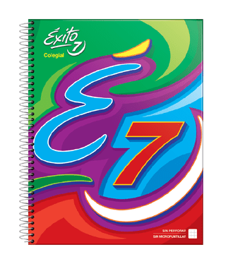 Cuaderno 21x27 con Espiral Exito E7 T/Dura CUADRICULADO 100H. sin forrar