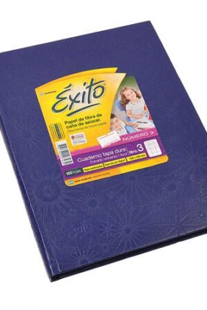 Cuaderno 19x24 Exito E3 T/Dura Rayado 100H. Azul