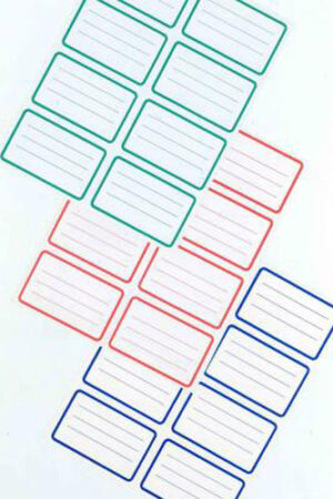 Plancha de etiquetas escolares