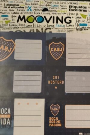 Plancha de Etiquetas Boca x 12u.