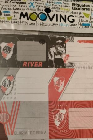 Plancha de Etiquetas River x12u.