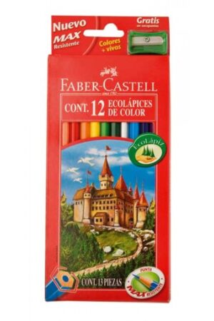 Lapices de colores FABER-CASTELL largos x12u.