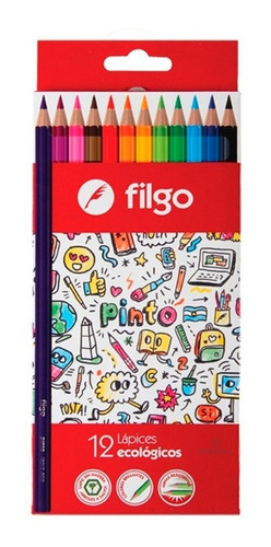 Lapices de colores Filgo largos x12u.