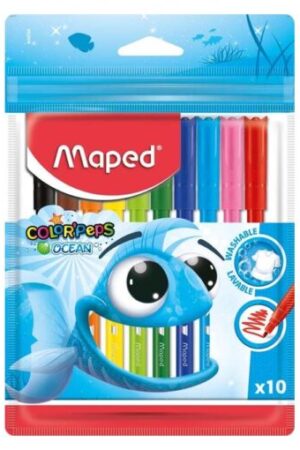 Marcadores escolares Maped Ocean x 10u.