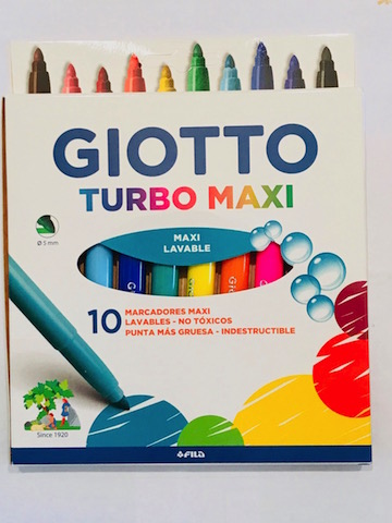 Marcadores escolares Giotto Turbo MAXI x10u.