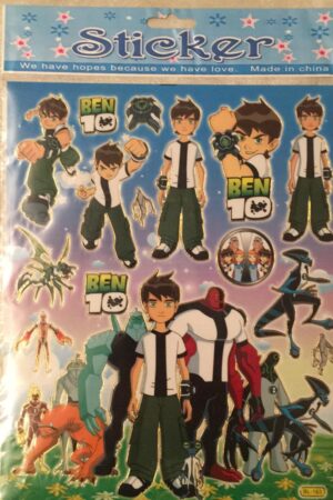 Plancha de stickers 20x25cm Ben 10 mediano