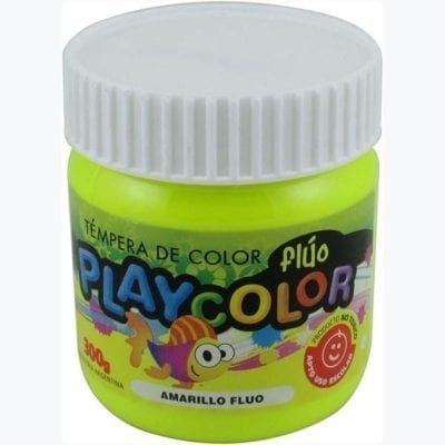 Pote de tempera fluo amarillo