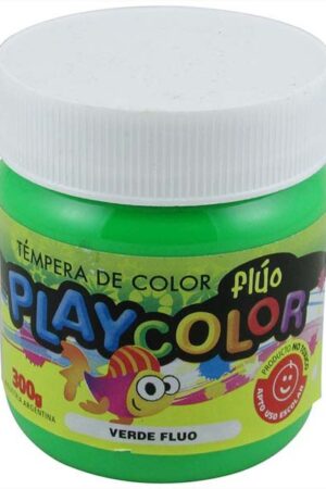 Pote de tempera fluo verde