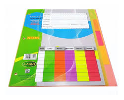 Separadores A4 Trama Plastico 5H.